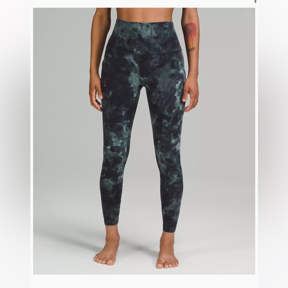LULULEMON Align 25" Pant 8 Diamond Dye Pitch Grey Graphite Size 6